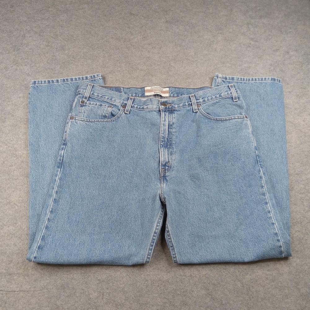 Levis Jeans Mens 40x30‎ Light Wash Regular Straight Denim Authentics Signature